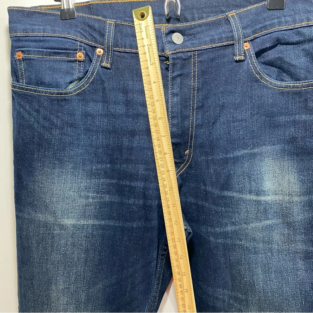 Levis 511 Denim Jeans Mens 36X32‎ Blue Dark Wash Relaxed Straight Leg Comfort